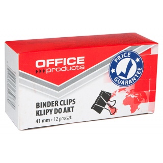 Біндер 41мм чорний 12шт. OFFICE PRODUCTS 18094119-05